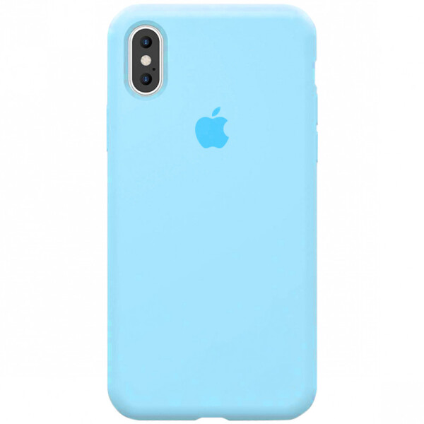 

Чехол Silicone case (A) (с закрытым низом) для Apple iPhone X (5.8) / XS (5.8) (Бирюзовый / Marine Green) (768092)