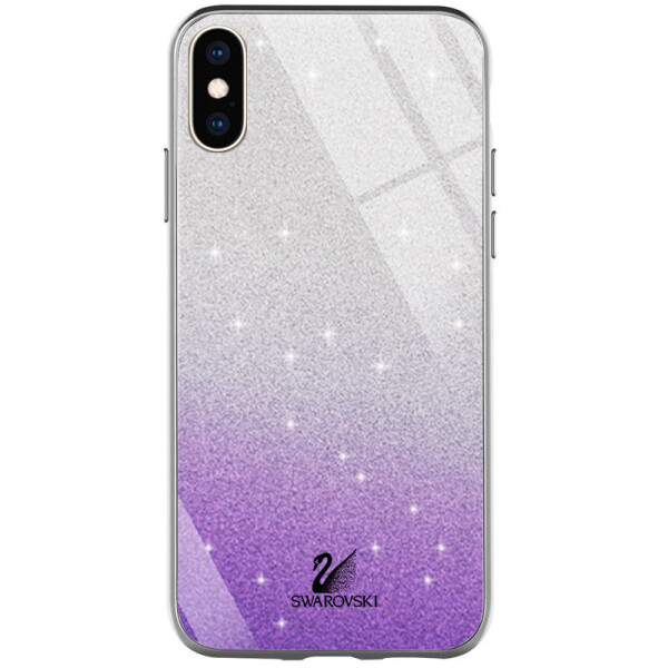 

TPU+Glass чехол Swarovski для Apple iPhone X / XS (5.8) (Фиолетовый) (784878)