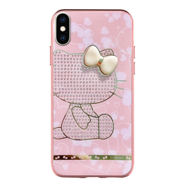 

TPU+Glass чехол TYBOMB Dimond Brand для Apple iPhone XS Max (6.5) (Розовый/Hello Kitty) (784900)