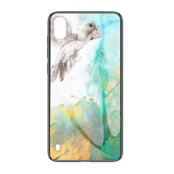 

TPU+Glass чехол Luxury Marble для Samsung Galaxy A10 (A105F) (Голубь) (708049)