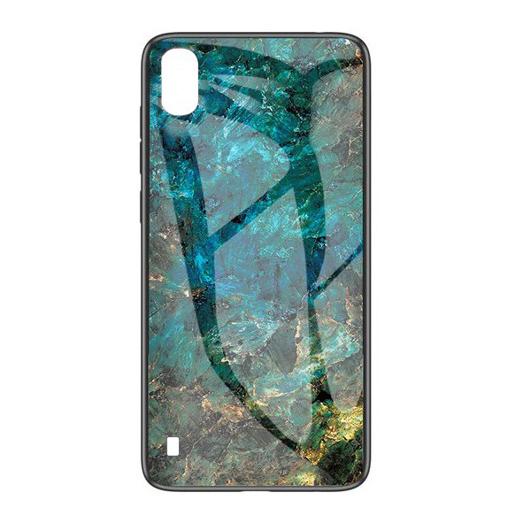 

TPU+Glass чехол Luxury Marble для Samsung Galaxy A10 (A105F) (Морская волна) (708051)
