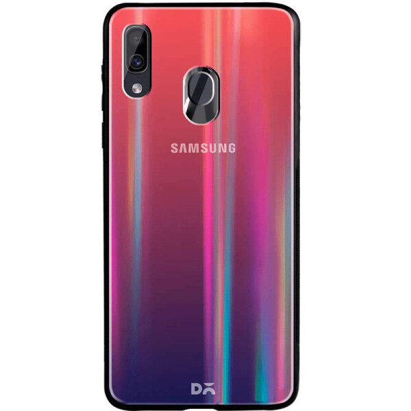 

TPU+Glass чехол Gradient Aurora с лого для Samsung Galaxy A20 / A30 (Красный) (743639)
