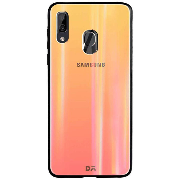 

TPU+Glass чехол Gradient Aurora с лого для Samsung Galaxy A20 / A30 (Розовый) (743640)