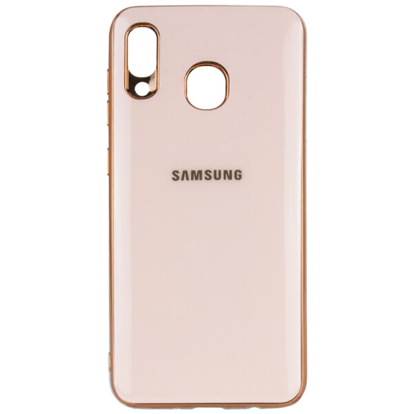 

TPU чехол GLOSSY LOGO для Samsung Galaxy A20 / A30 (Розовый / Rose Gold) (713655)