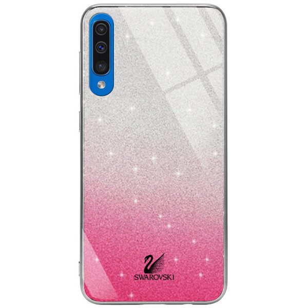 

TPU+Glass чехол Swarovski для Samsung Galaxy A50 (A505F) / A50s / A30s (Малиновый) (784969)