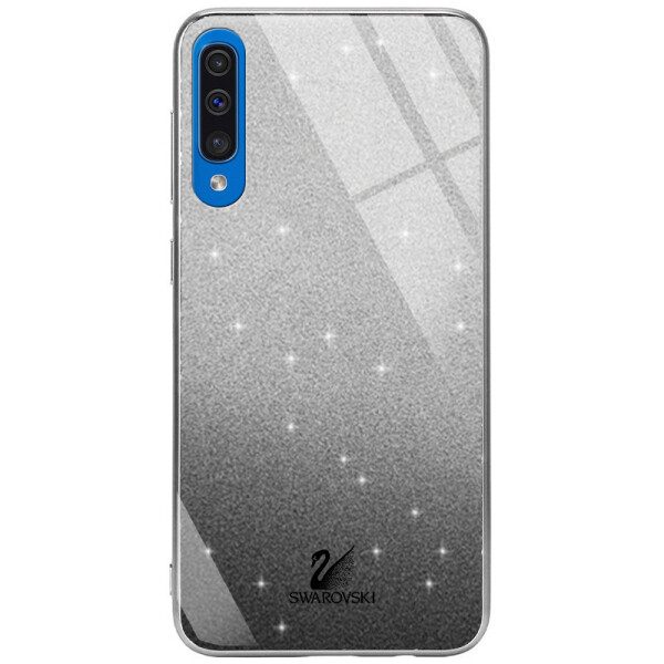 

TPU+Glass чехол Swarovski для Samsung Galaxy A50 (A505F) / A50s / A30s (Черный) (784973)