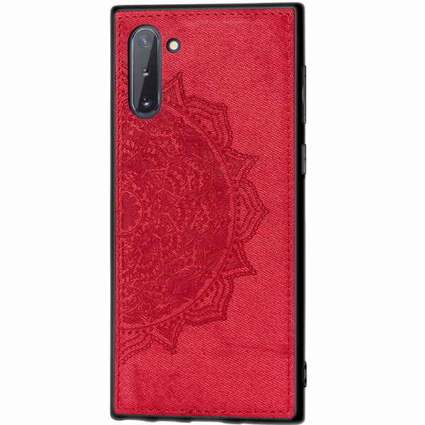 

TPU+Textile чехол Mandala с 3D тиснением для Samsung Galaxy Note 10 (Красный) (768719)