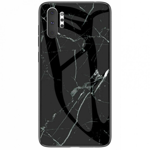 

TPU+Glass чехол Luxury Marble для Samsung Galaxy Note 10 Plus (Черный) (769498)