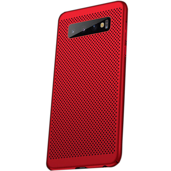 

Ультратонкий дышащий чехол Grid case для Samsung Galaxy S10+ (Красный) (708570)