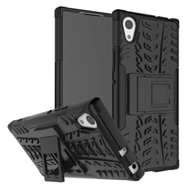 

Противоударный двухслойный чехол Shield для Sony Xperia XA1 Ultra с подставкой (Черный) (279332)