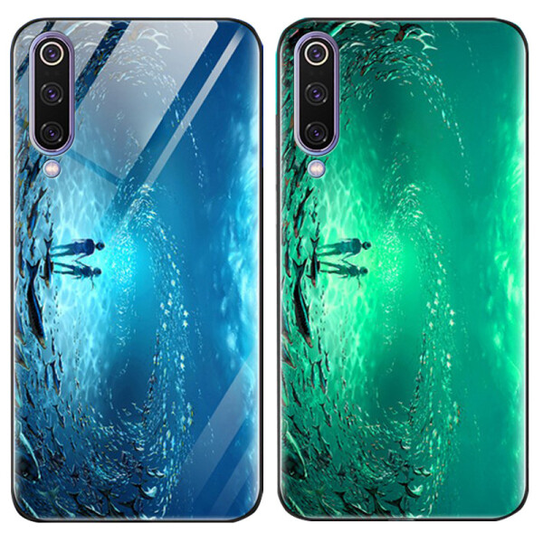 

TPU+Glass чехол светящийся в темноте для Xiaomi Mi 9 Pro (Под водой) (775960)