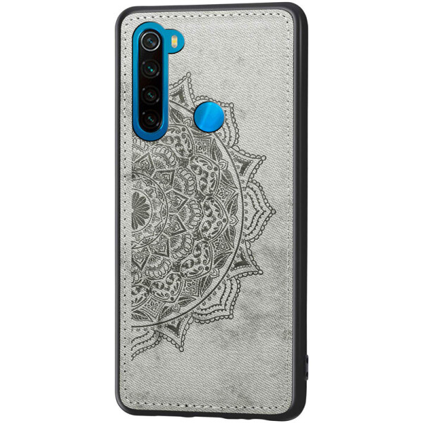 

TPU+Textile чехол Mandala с 3D тиснением для Xiaomi Redmi Note 8 (Серый) (768733)