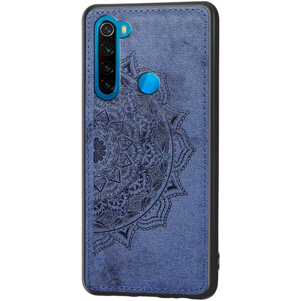 

TPU+Textile чехол Mandala с 3D тиснением для Xiaomi Redmi Note 8 (Синий) (768734)