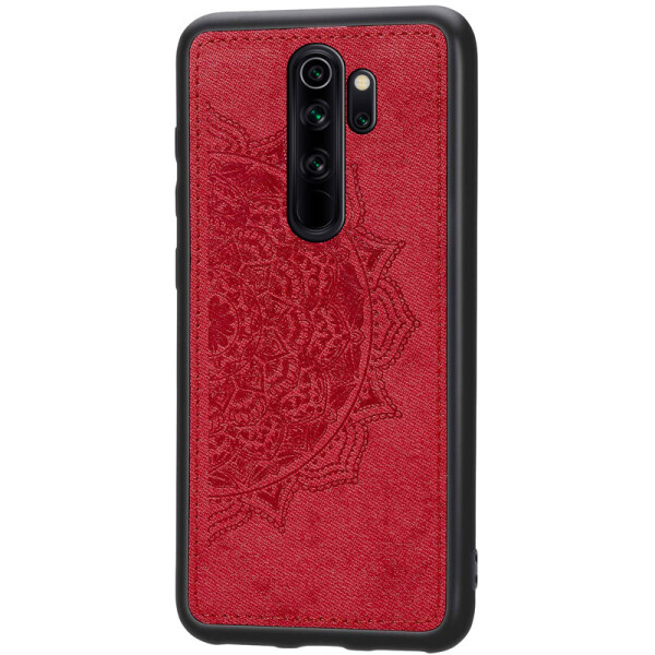 

TPU+Textile чехол Mandala с 3D тиснением для Xiaomi Redmi Note 8 Pro (Красный) (768768)