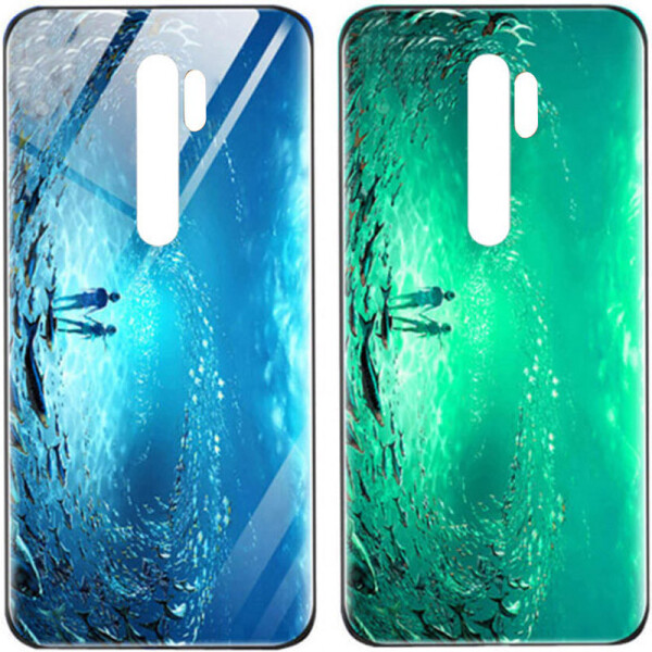 

TPU+Glass чехол светящийся в темноте для Xiaomi Redmi Note 8 Pro (Под водой) (770455)