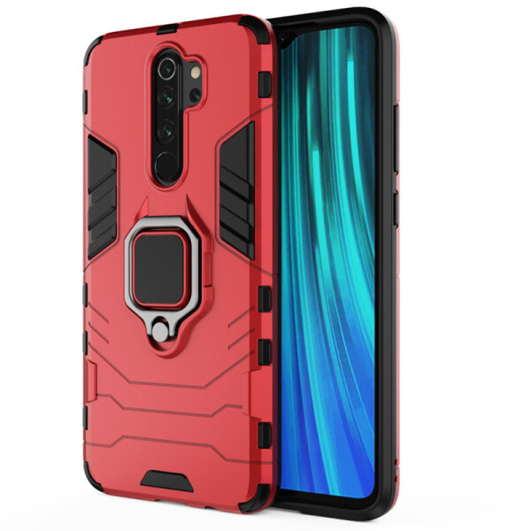

Ударопрочный чехол Transformer Ring под магнитный держатель для Xiaomi Redmi Note 8 Pro (Красный / Dante Red) (768177)