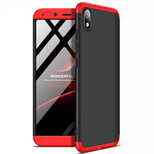 

Пластиковая накладка GKK LikGus 360 градусов для Xiaomi Redmi 7A (Черный / Красный) (715440)