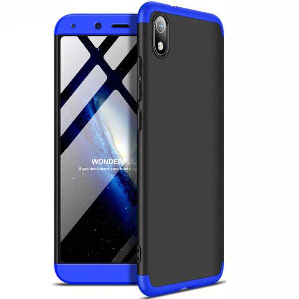 

Пластиковая накладка GKK LikGus 360 градусов для Xiaomi Redmi 7A (Черный / Синий) (715442)