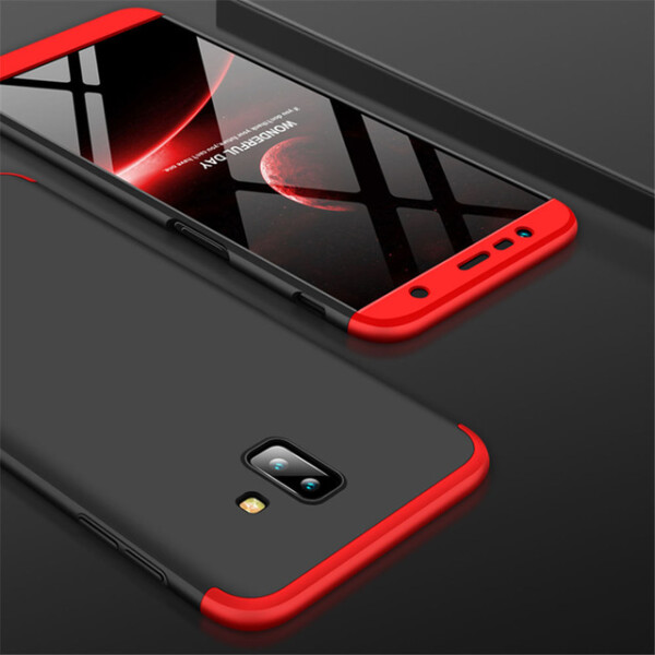 

Пластиковая накладка GKK LikGus 360 градусов для Samsung Galaxy J6+ (2018) (J610F) (Черный / Красный) (663771)