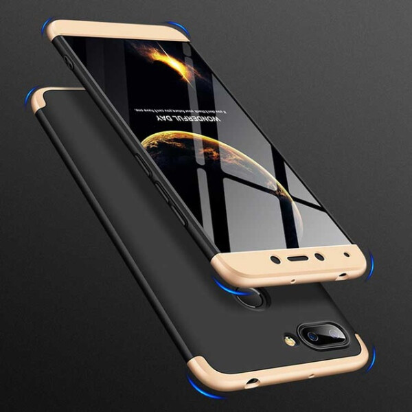 

Пластиковая накладка GKK LikGus 360 градусов для Xiaomi Redmi 6 (Черный / Золотой) (623566)