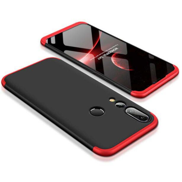 

Пластиковая накладка GKK LikGus 360 градусов для Huawei P20 Pro (Черный / Красный) (623430)
