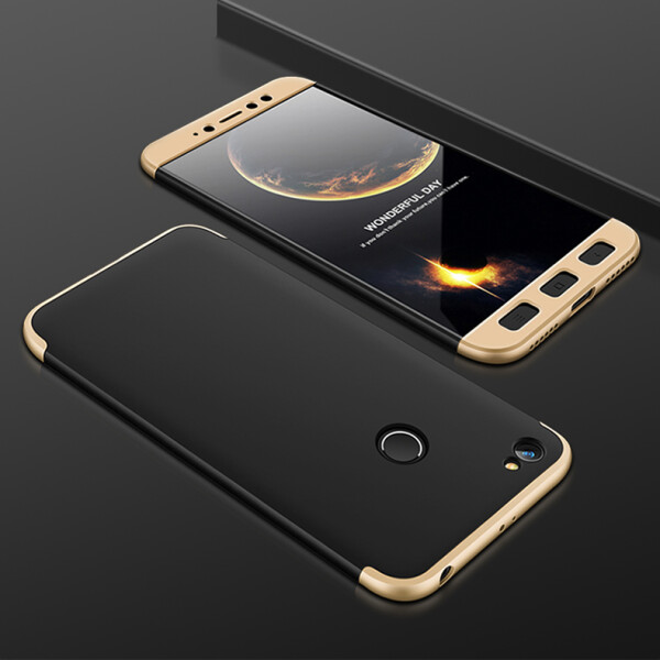 

Пластиковая накладка GKK LikGus 360 градусов для Xiaomi Redmi Note 5A Prime / Redmi Y1 (Черный / Золотой) (560912)