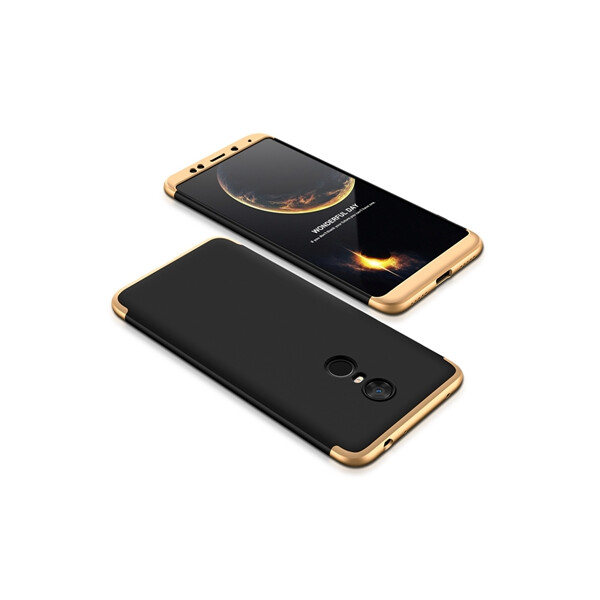 

Пластиковая накладка GKK LikGus 360 градусов для Xiaomi Redmi 5 Plus / Redmi Note 5 (SC) (Черный / Золотой) (560888)