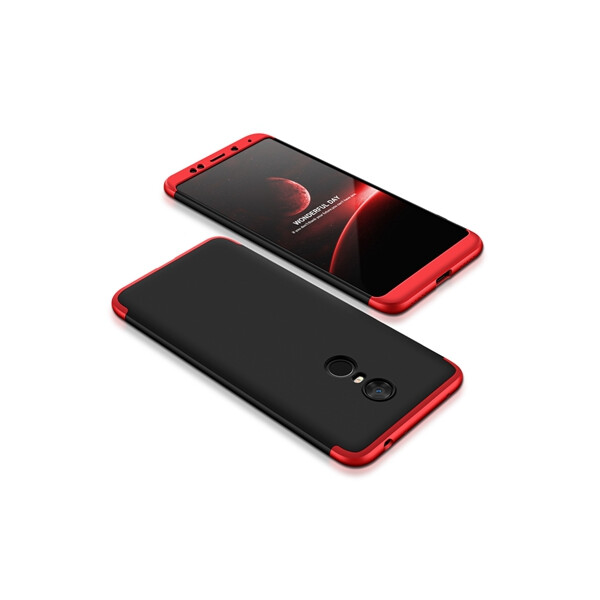 

Пластиковая накладка GKK LikGus 360 градусов для Xiaomi Redmi 5 Plus / Redmi Note 5 (SC) (Черный / Красный) (560889)