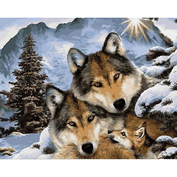 

Картина по номерам DIY Babylon Семья волков (VP1023) 40 х 50 см (176167)