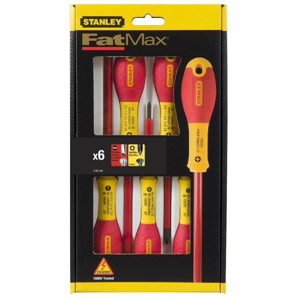 

Набор отверток электрика STANLEY FatMax VDE 1000V, 6 штук (0-65-441)