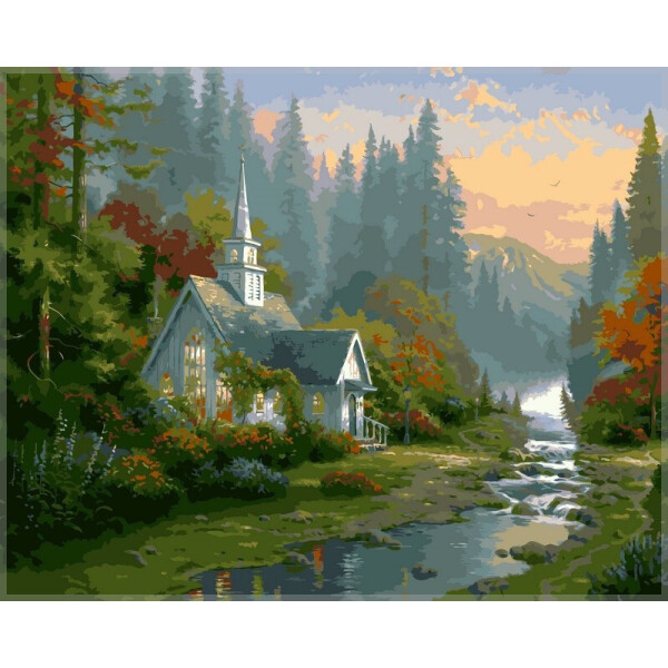 

Картина по номерам DIY Babylon Домик на рассвете худ Кинкейд, Томас (VP136) 40 х 50 см (108829)