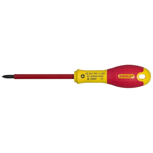 

Отвертка электрика STANLEY FatMax VDE 1000V Ph1х100мм (0-65-415)