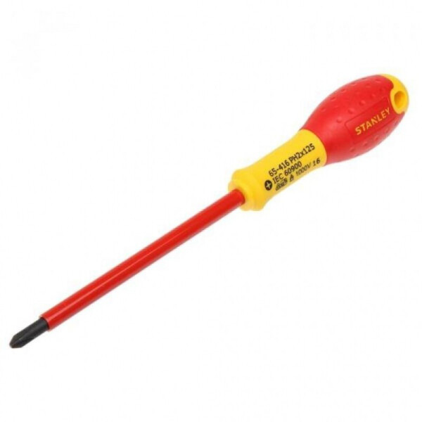 

Отвертка электрика STANLEY FatMax VDE 1000V Ph2х125мм (0-65-416)