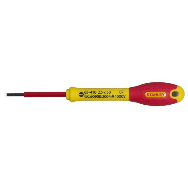 

Отвертка электрика STANLEY FatMax VDE 1000V SL2,5x50мм (0-65-410)