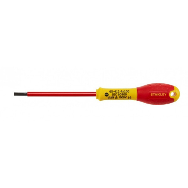 

Отвертка электрика STANLEY FatMax VDE 1000V SL4x100мм (0-65-412)