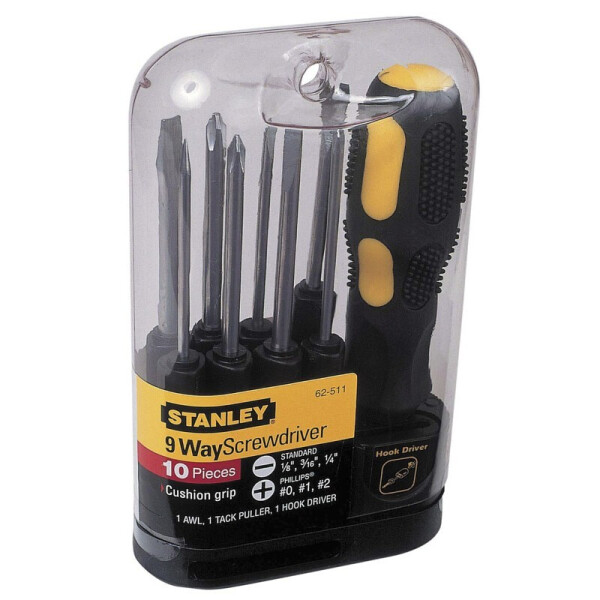 

Отвертка-набор STANLEY Multifunctional с 9-тью сменными битами-вставками (0-62-511)