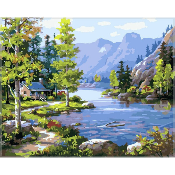 

Картина по номерам DIY Babylon Домик у ручья худ Сунг, Ким (VP220) 40 х 50 см (108949)