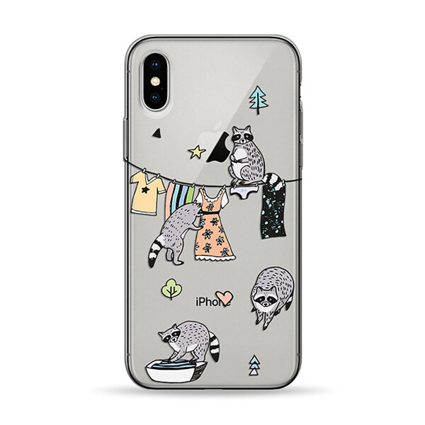 

Чехол Pump Transperency для Apple iPhone X (5.8) / XS (5.8) (Raccoon Family) (687366)