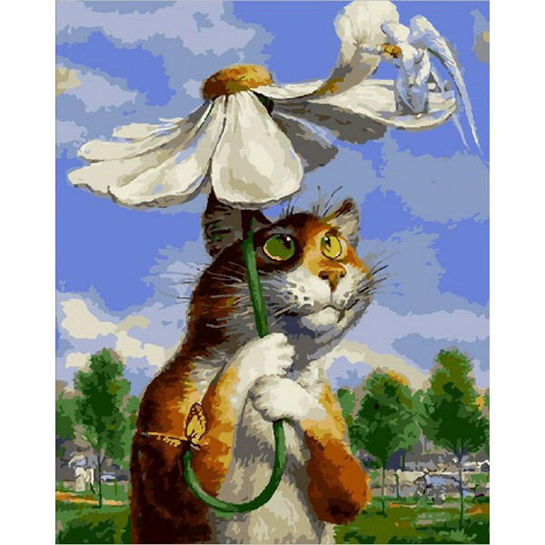 

Картина по номерам Mariposa Кот с ромашкой Худ Владимир Румянцев (MR-Q2076) 40 х 50 см (144631)