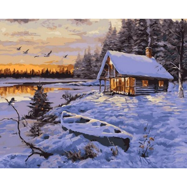 

Картина по номерам DIY Babylon Заснеженный домик (VP1002) 40 х 50 см (176148)