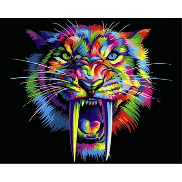 

Картина по номерам DIY Babylon Радужный саблезубый тигр (VP990) 40 х 50 см (176189)
