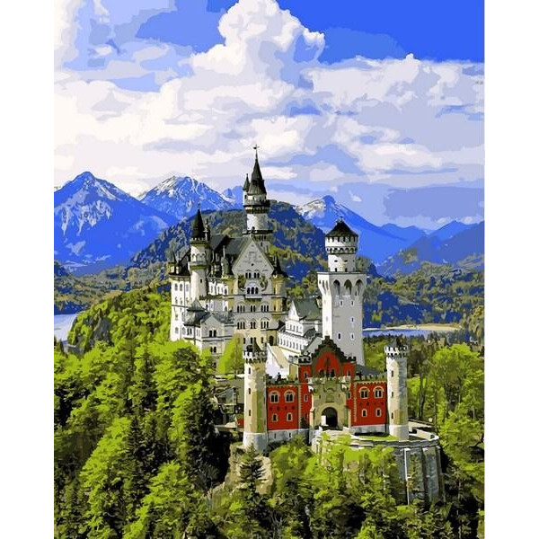 

Картина по номерам DIY Babylon Вид на замок Нойшванштайн (VP1095) 40х50 см (182167)