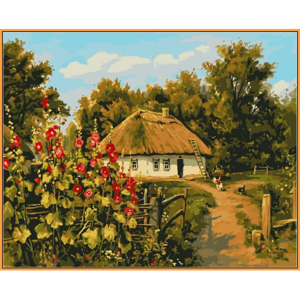 

Картина по номерам DIY Babylon Premium Сельская хатка (NB354R) 40 х 50 см. В раме (178562)