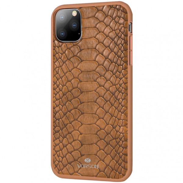 

Кожаная накладка VORSON Snake series для Apple iPhone 11 Pro Max (6.5) (Коричневый) (768996)