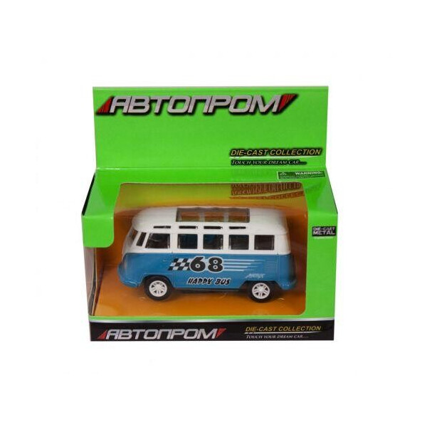 

Машинка ";Volkswagend Bus"; из серии ";Автопром"; (бирюзовая) 7827