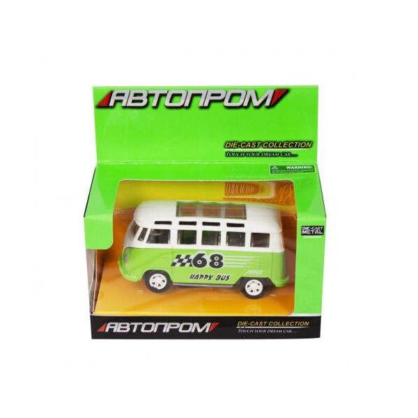 

Машинка ";Volkswagend Bus"; из серии ";Автопром"; (салатовая) 7827