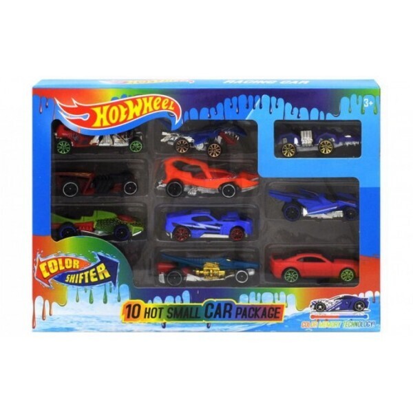 

Набор машинок металлических Hot Wheel меняют цвет при температуре коробка 10шт