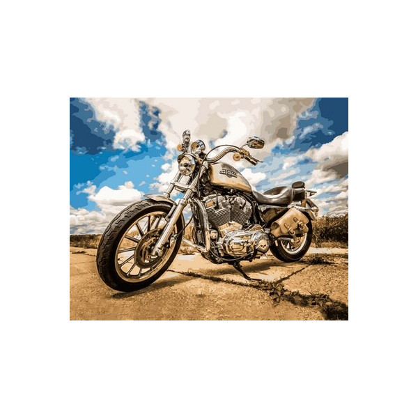 

Картина по номерам (VP722) Harley Davidson, 40 х 50 см, DIY Babylon