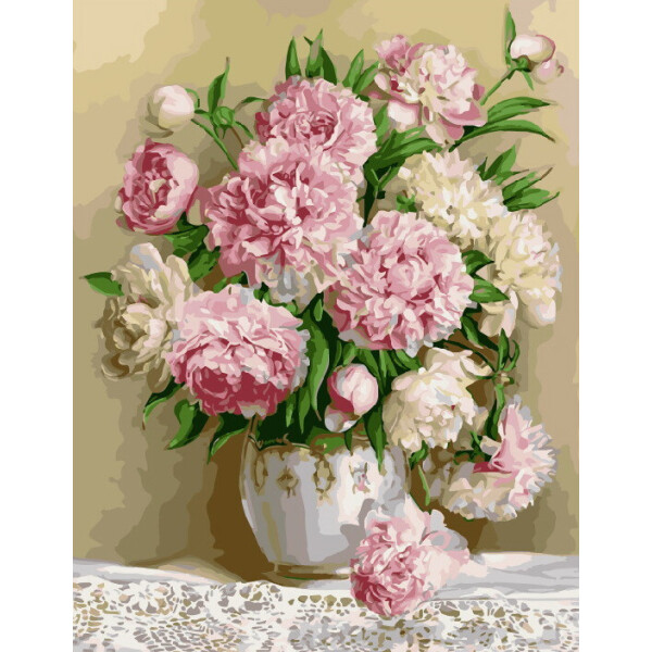 

Картина по номерам (BK-GX8855) Роскошные пионы, 40 х 50 см, Brushme