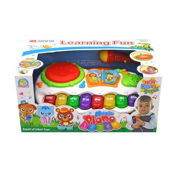 

Детская игрушка Пианино с микрофоном, барабан, музыкальная, Fivestar toys